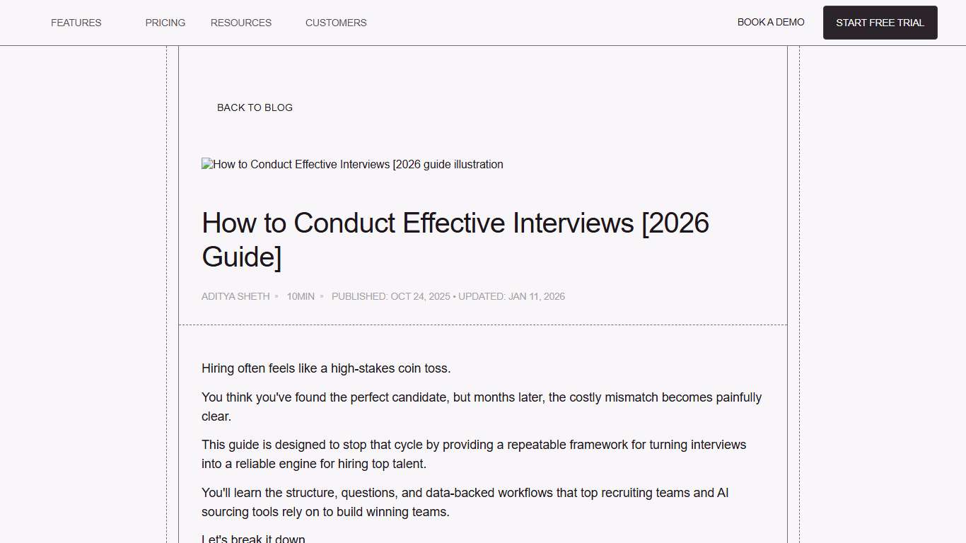 How to Conduct Effective Interviews [2026 Guide]