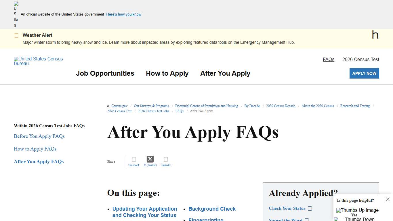 After You Apply FAQs