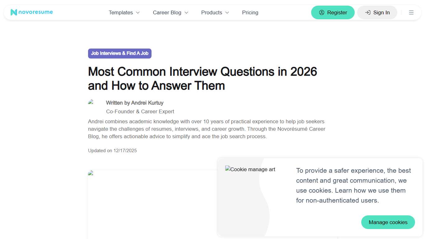 Most Common Interview Questions in 2026 and How to Answer Them Novoresume